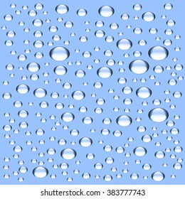 water drops on blue background vector background