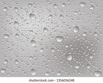 Water drops on glass.