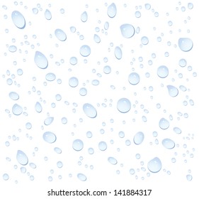 Water Drops On Glass