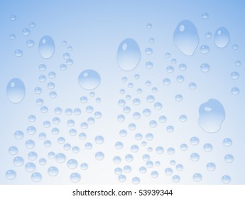 water drops on glass