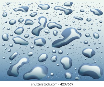Gotas de água em uma superfície de vidro