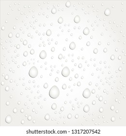 Water drops on glass. - Vector