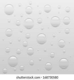 water drops on glass  vector background 