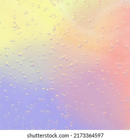 Water drops on glass. Vector illustration.