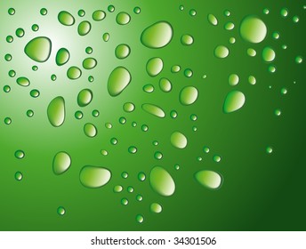 el agua cae en verde