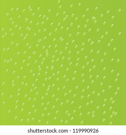 water drops on green background