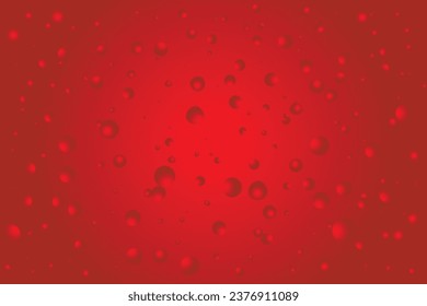 Water drops on red background.