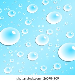 Water drops on surface