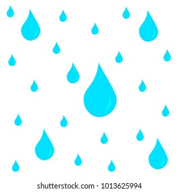 Water drops on white background pattern