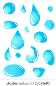 El agua cae sobre el fondo blanco