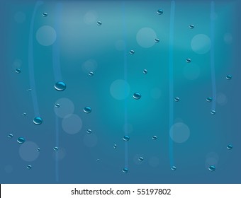 Water drops on window