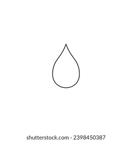 water drops outline icon, flat vector simple element illustration from editable farming concept. drop logo template, water droplet on white background