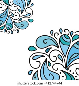 Water drops pattern vector illustration