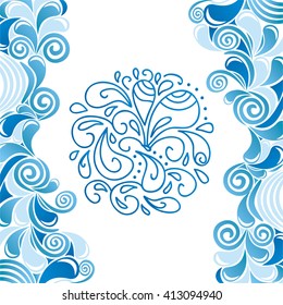 Water drops pattern vector illustration