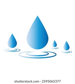 water drops, water and rain simple icon. Plumbing logo. Blood or oil drop. raindrops, splash, sea waves, pouring water, spray icons and design elements. Design eps 10. 