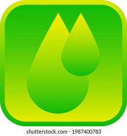 Water drops. Raindrops. Isolated web icon. Logo design. Flat vector illustration.