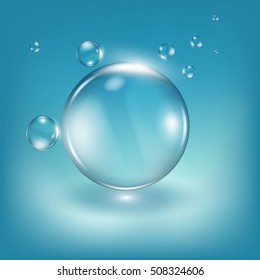 Water drops realistic illustration. Graphic concept for your design