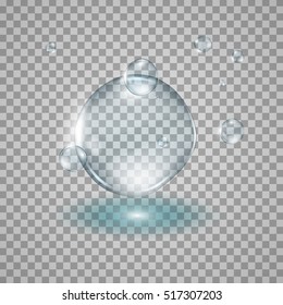 Water drops realistic illustration. Graphic concept for your design