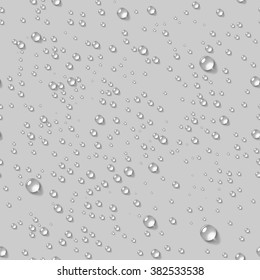 Water drops realistic seamless background.