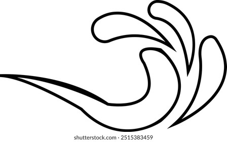 Water drops, sea ocean waves stencil. Liquid elements, cry droplet icons vector . Ink, sauce, river isolated splashes, wet droplets dew shape, on transparent background, used for mobile or ui.