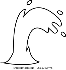 Water drops, sea ocean waves stencil. Liquid elements, cry droplet icons vector . Ink, sauce, river isolated splashes, wet droplets dew shape, on transparent background, used for mobile or ui.