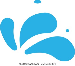 Water drops, sea ocean waves stencil. Liquid elements, cry droplet icons vector . Ink, sauce, river isolated splashes, wet droplets dew shape, on transparent background, used for mobile or ui.