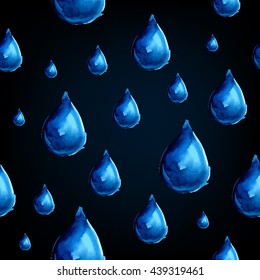 Water drops seamless background. Vector