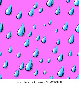 Water drops seamless pattern.