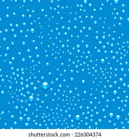 Water Drops Seamless Pattern Background. Vector Illustration