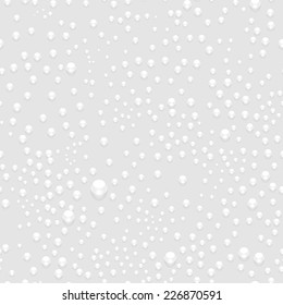 Water Drops Seamless Pattern Background. Vector Illustration