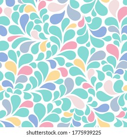 Water drops seamless pattern colorful surface vector design. Flourishes texture. Great for wallpaper, backgrounds, invitations, packaging, design projects, textile scrapbooking