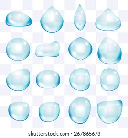 water drops set