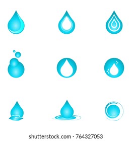 Water drops set