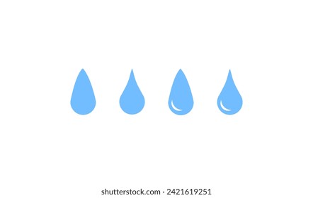 Water drops set. Water drops. Flat style. Vector icon