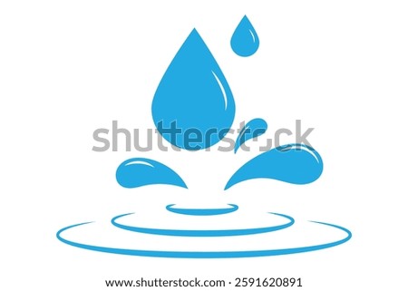 Water Drops Set Icons. Linear, silhouette and flat style. Vector icons. water drop icon set. vector illustration eps 888.