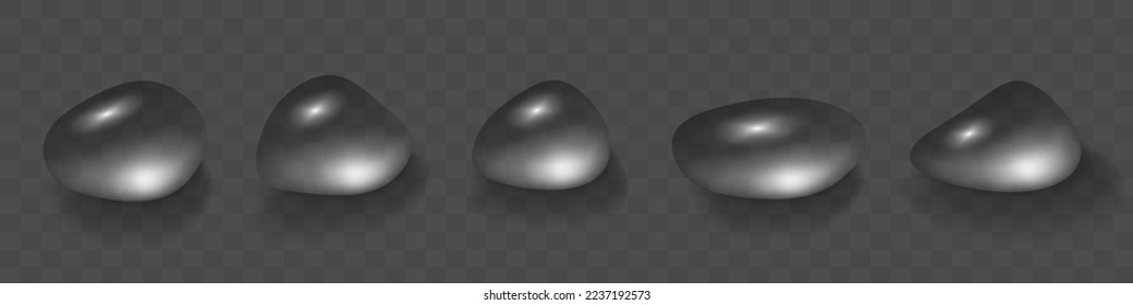El agua cae. El agua cae aislada sobre un fondo transparente. Vector clipart.