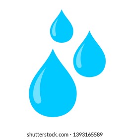 water drops shape blue isolated on white background, water droplet flat icon, blue water drops for logo graphic design, water droplet symbol