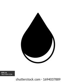 Water drops silhouette icon, vector illustration. Flat design style
