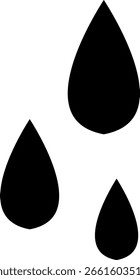Gotas de agua Silueta Icon Ilustración vectorial