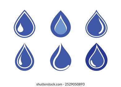 Water Drops Silhouette Set Clean and Minimal Vector Collection