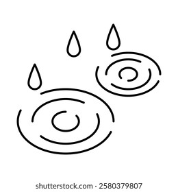 Water drops and spills. . Isolated water drop in vector. Water drop