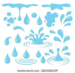Water Drops and Water Splash Element.