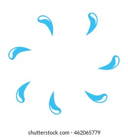 water drops splash icon vector illustration design