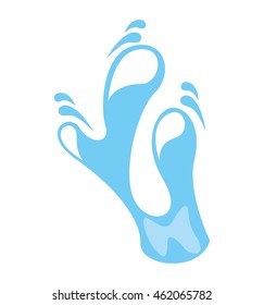 water drops splash icon vector illustration design