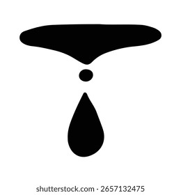 Gotas de agua y salpicaduras de silueta en estilo doodle simple. Establecer diferentes Formas líquidas y silueta.
