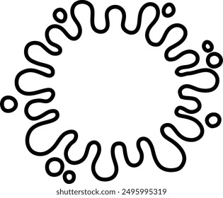 Gotas de agua Splash Stain icono de Vector negro plano.