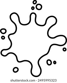 Water Drops Splash Stain flat black vector icon.