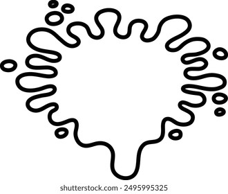 Gotas de agua Splash Stain icono de Vector negro plano.