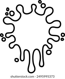 Gotas de agua Splash Stain icono de Vector negro plano.