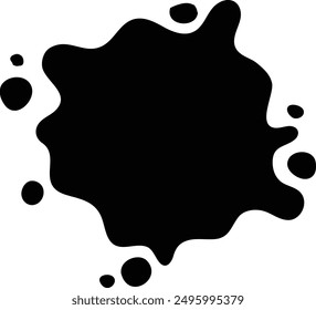 Water Drops Splash Stain flat black vector icon.